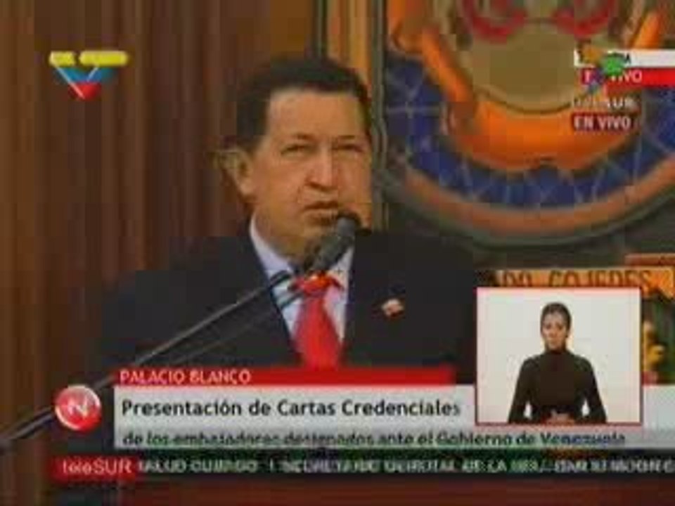 Presidente Chavez recibe a Nuevos Embajadores