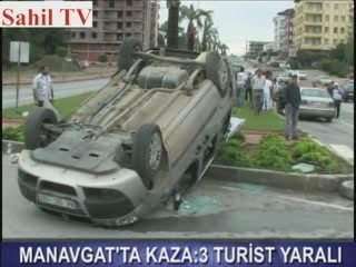 MANAVGAT'TA KAZA:3 TURİST YARALI