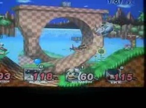 Super Smash Bros Brawl combat avec Link cartoon