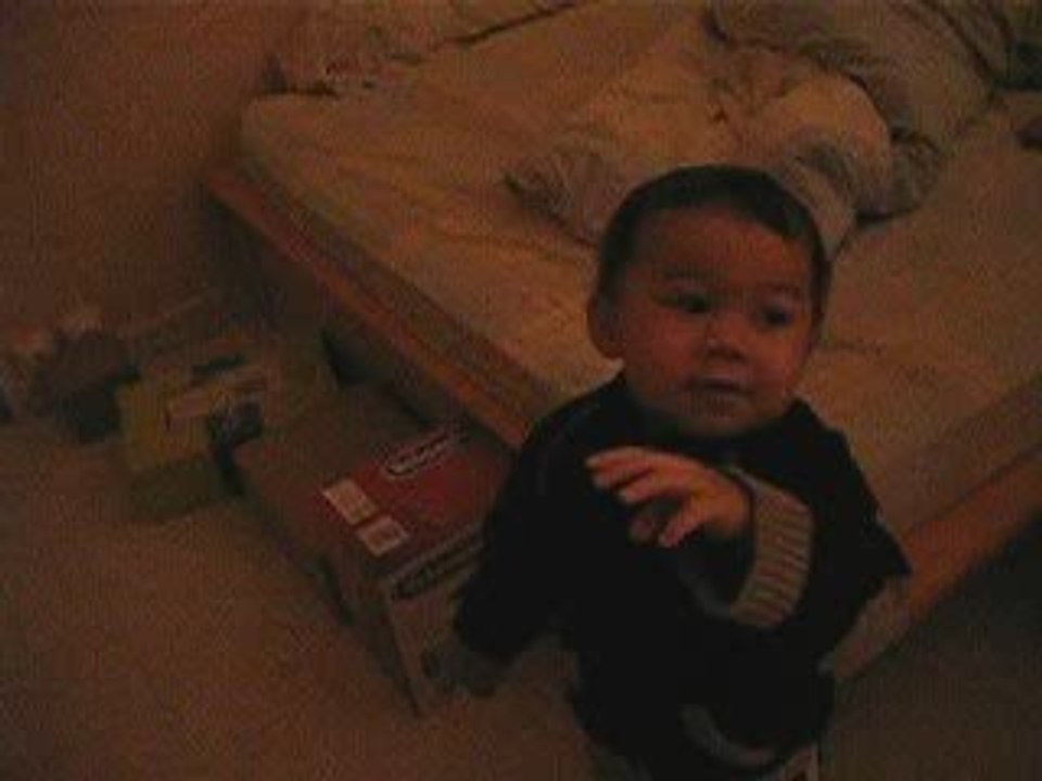 Louis 2009 10 30 découvre les décorations de Noel