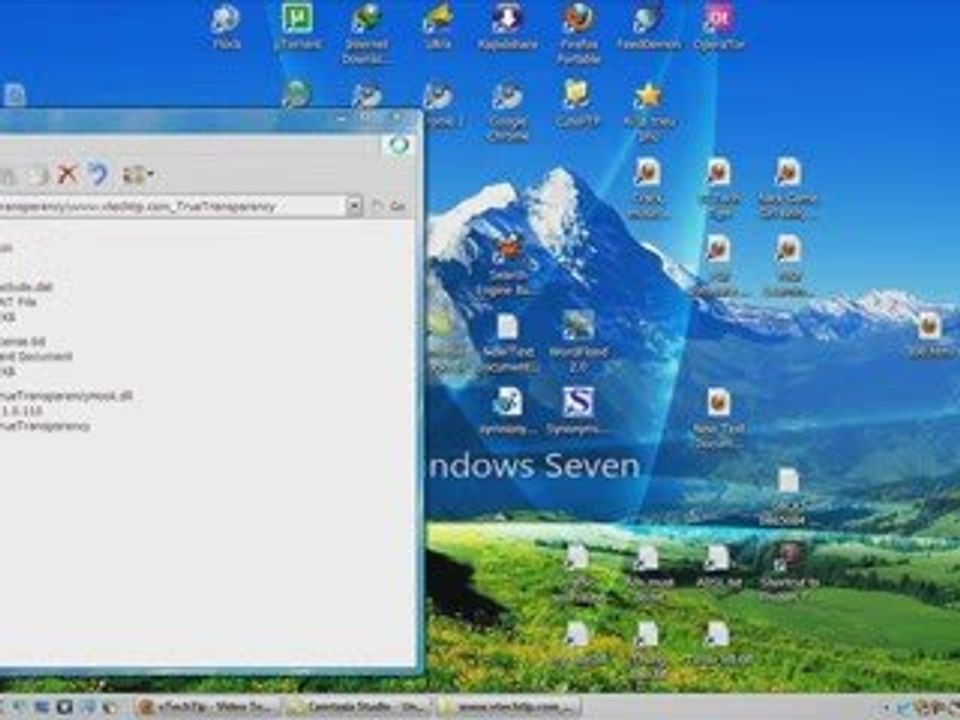 True Transparency with Aero Snap and Aero Shake