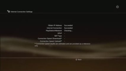 PS3 Connection Test