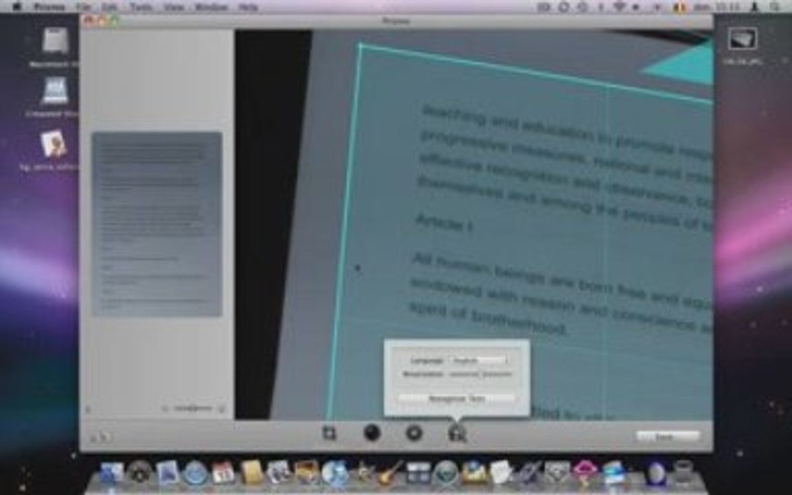 OCR within Prizmo
