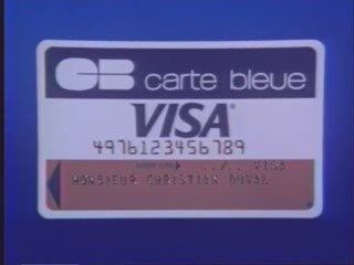 Pub carte bleue 1980