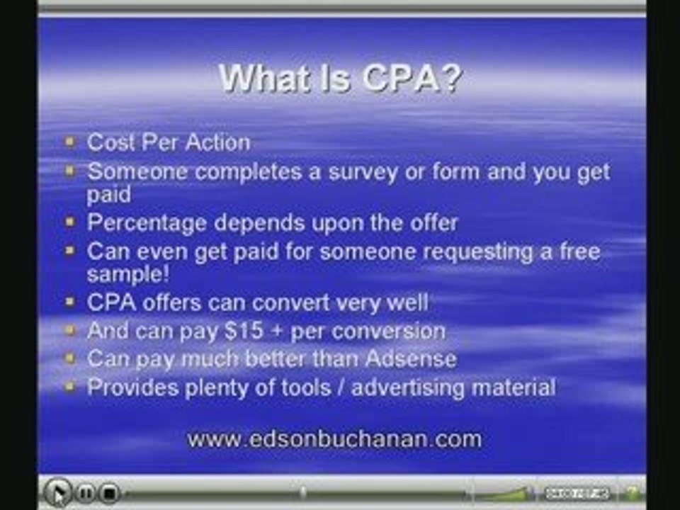 Cost Per Action (CPA) Wealth Blue Print Video Series - What