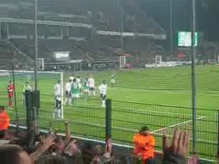ASSE - OL - Derby 2009 - Barre transversale de Bergessio