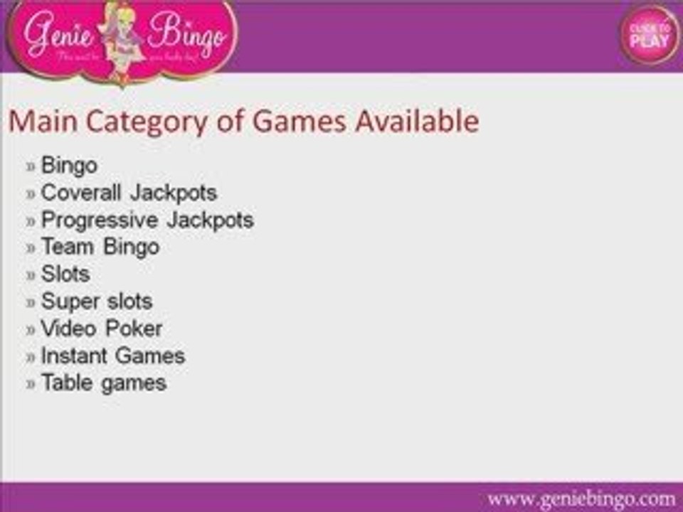 Genie Bingo - The Fastest Growing Online Bingo Community