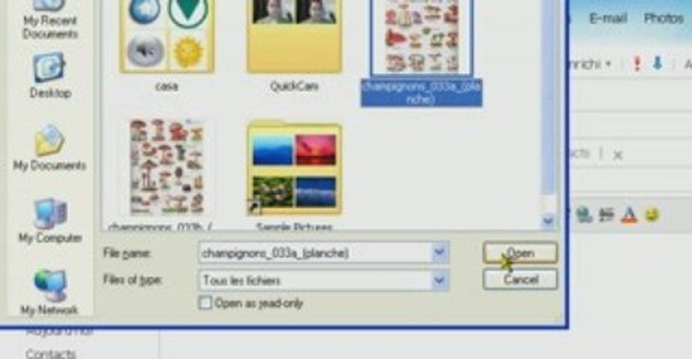 Envoyer une pièce jointe par mail