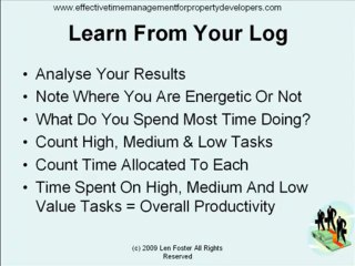 Len Fosters Time Management Activity Log