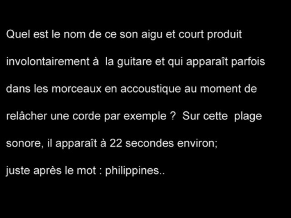 Quel est le nom de ce son en guitare accoustique?