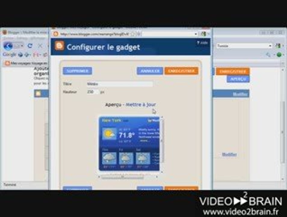 Google : Ajouter des gadgets