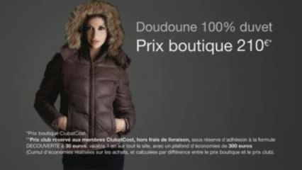 Clubatcost.fr, la doudoune 100% duvet femme