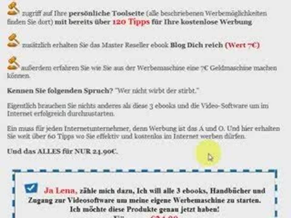 Internetwerbung | geldmaschine