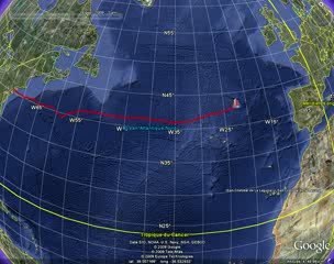 Ocean express - La cartographie traversée heure par heure