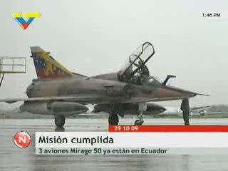 Venezuela entrega primera Flota de Mirages donados a Ecuador