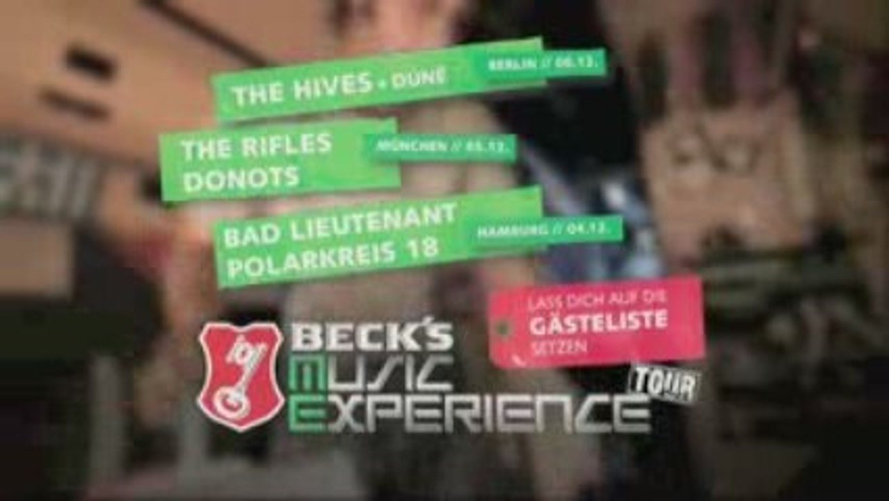 Beck´s Music Experience Tour - VIP Gewinnspiel