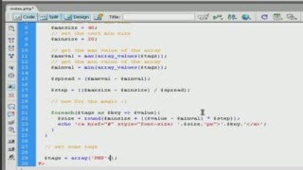 PHP Tag Cloud Tutorial
