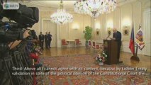 Czech President Klaus Signs Lisbon Treaty, by Himself