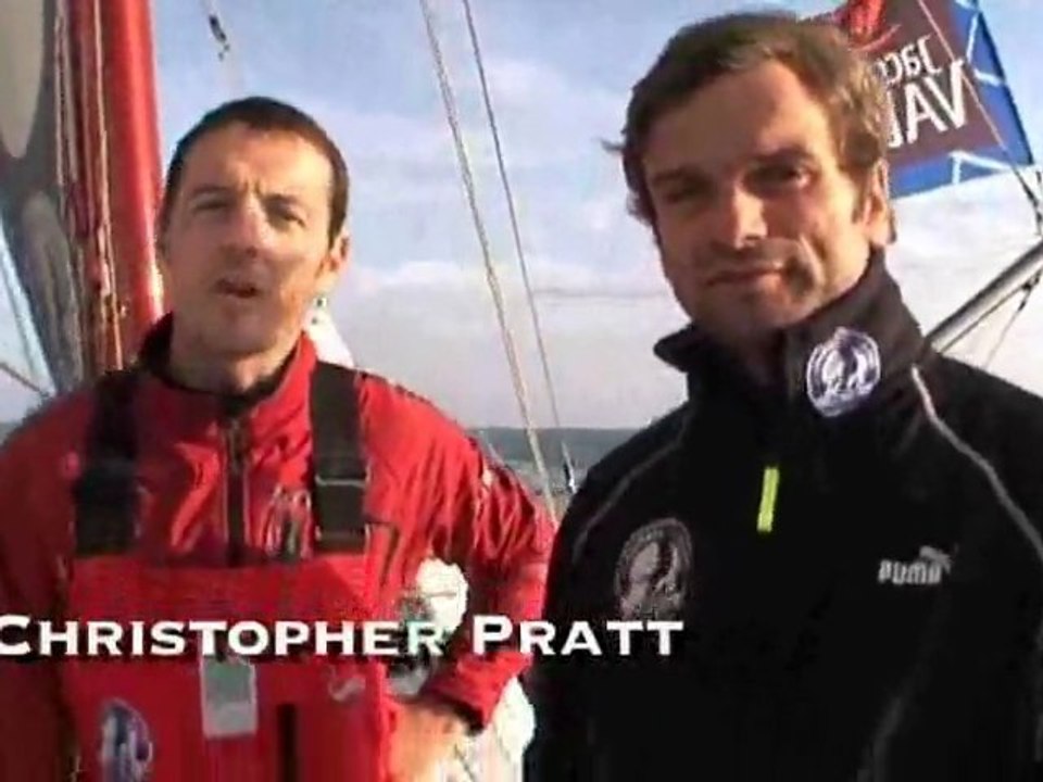 Marc et Christopher avant le départ de la Jacques Vabre