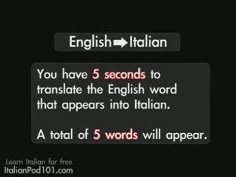 Learn Italian - Italian Video Vocabulary Newbie lesson #12