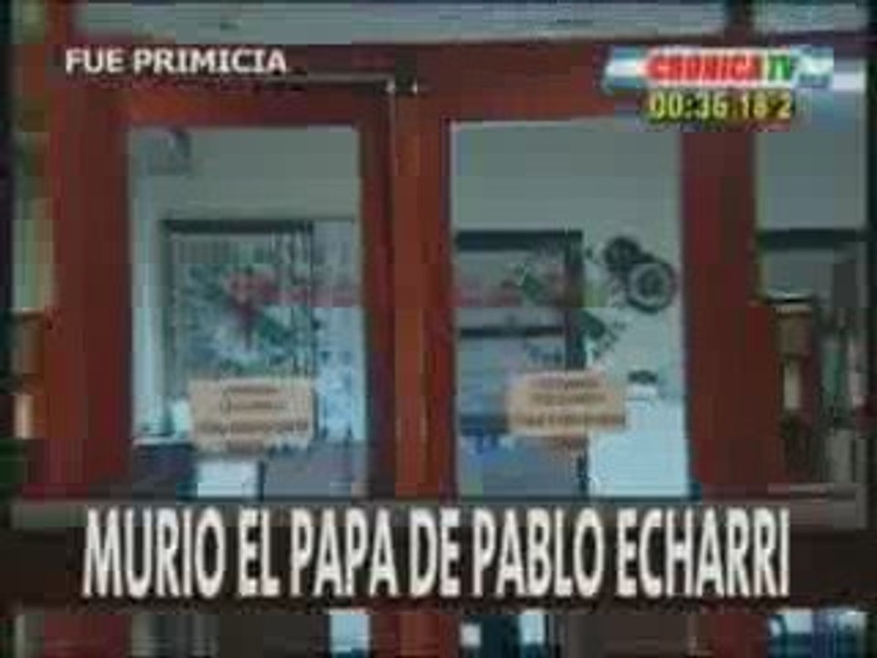 Murio el papa de Pablo Echarri