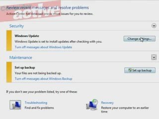 Windows 7: The Action Centre