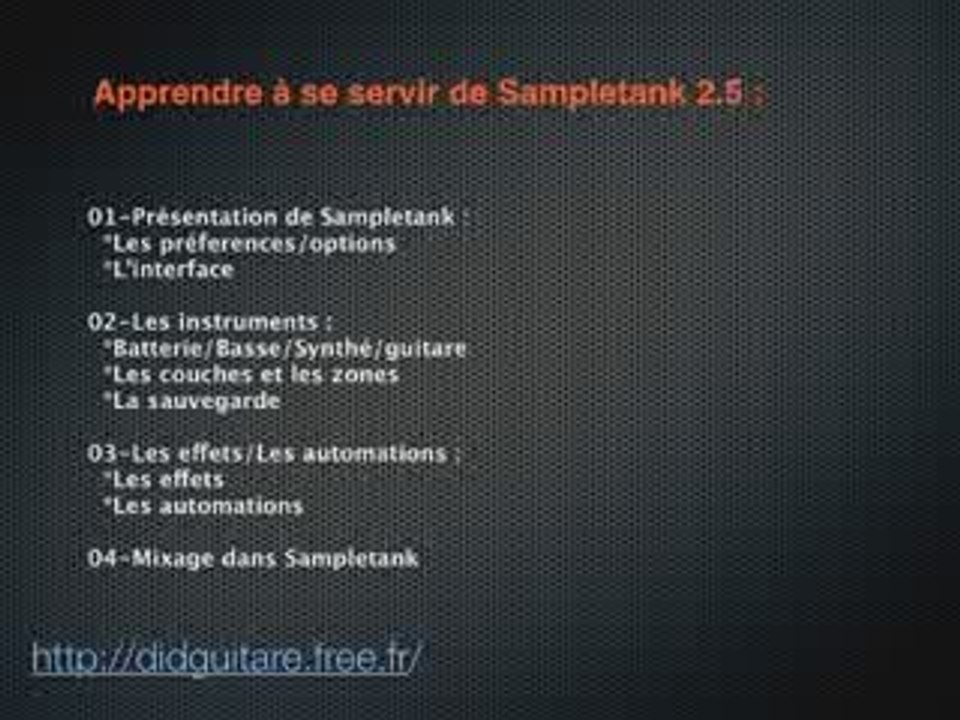Tuto Sampletank 2.5 Ik-Multimedia par Didguitare.