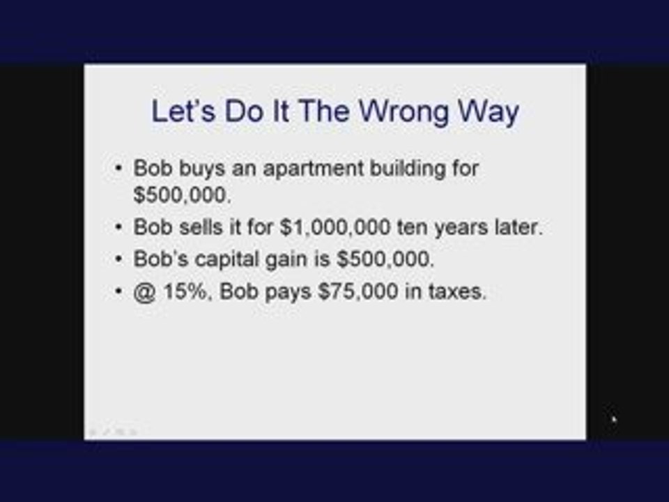 The 1031 Tax Deferred Exchange