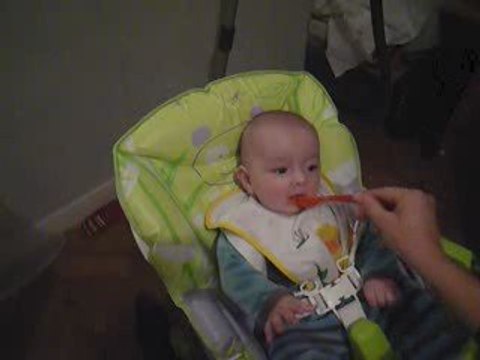 1er repas a la cuillère de titi