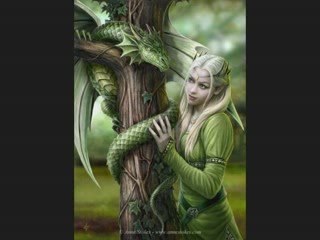 Le lutin et le dragon vert