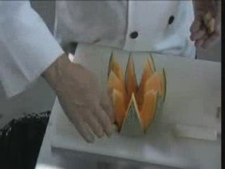 How to carve a fruit centerpiece, peel melon & display