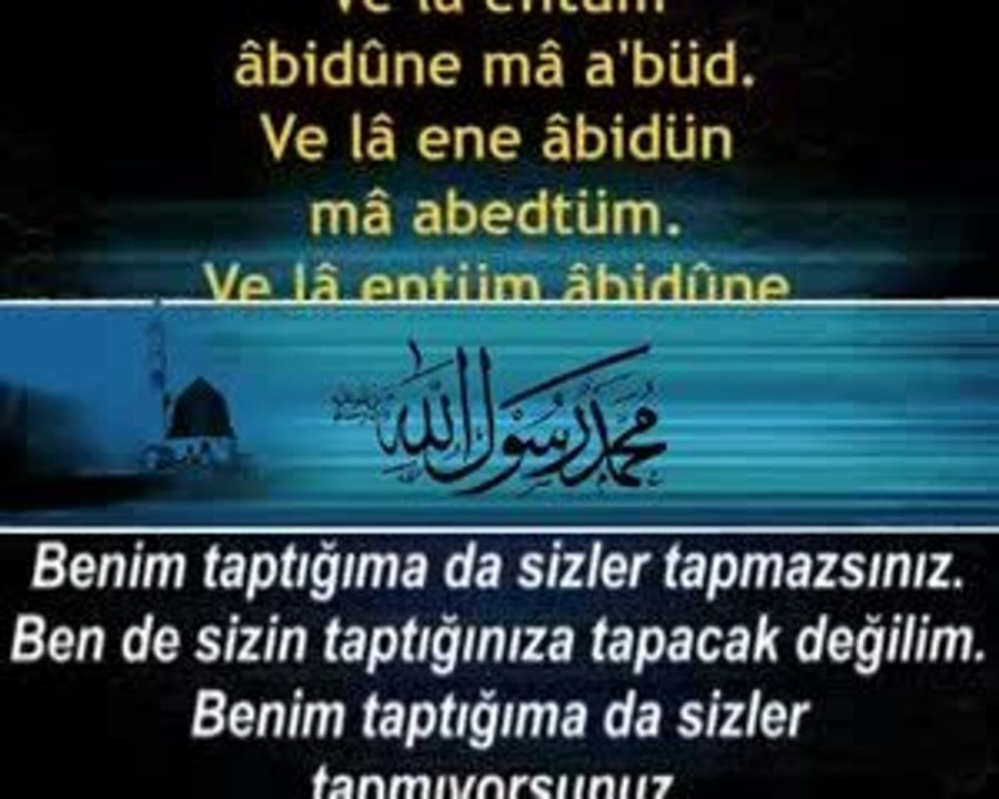 Kafirun Suresi -Evladi Resul Kabe Imami Türkçe (Meali)