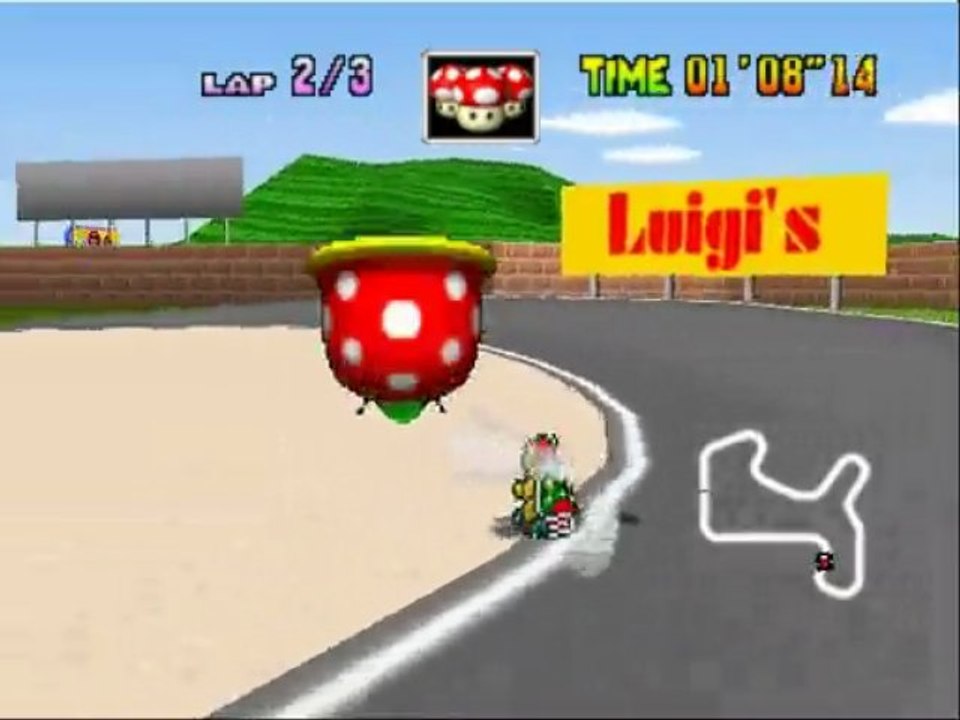Bowser 16 bits dans Mario Kart 64