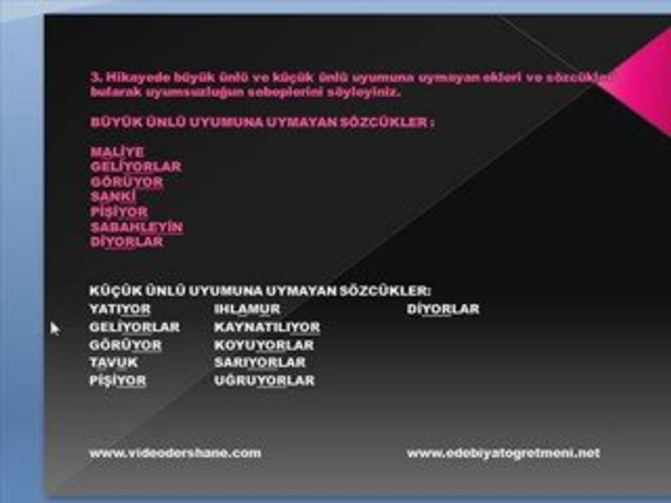 Trkçenin Ssleri ve Özlliklri inc sruları 1- 2- 3- 4-5.