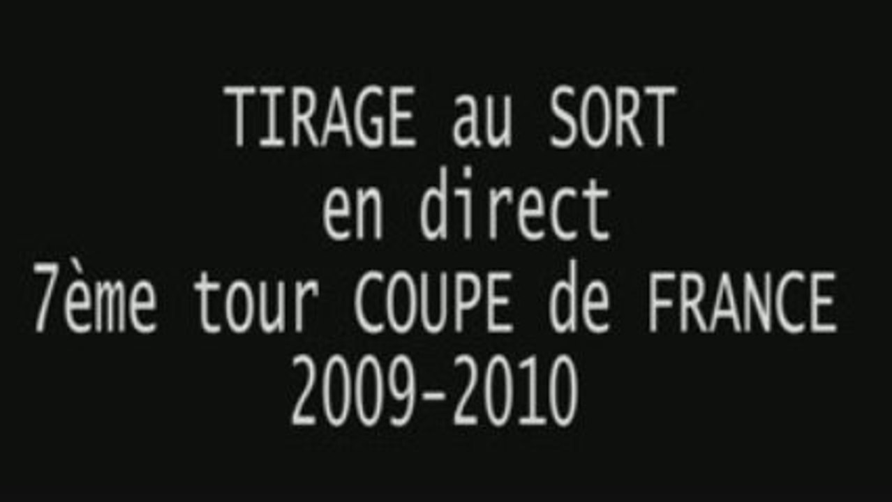 Tirage au sort 7éme tour COUPE de FRANCE 2 CLUBS ARIEGEOIS