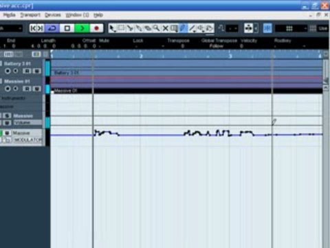 Wobble Bass Automation Editing in Massive & Cubase