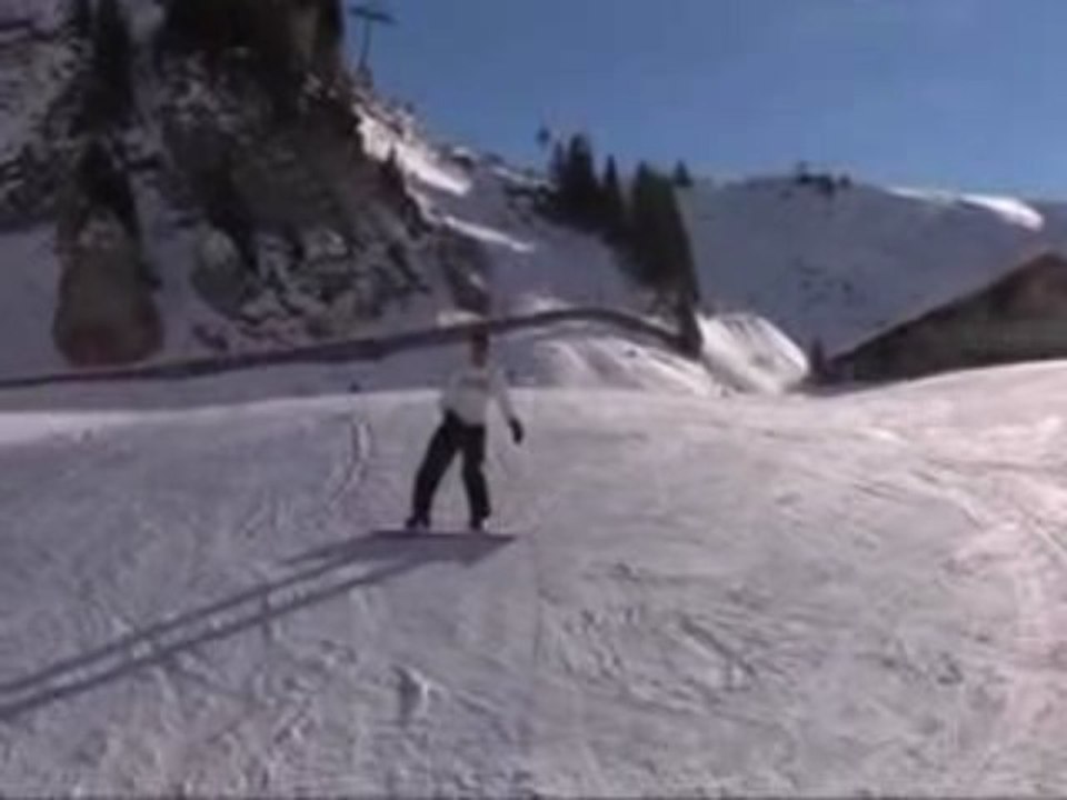 Snowboard Lesson 1 'backside slide'
