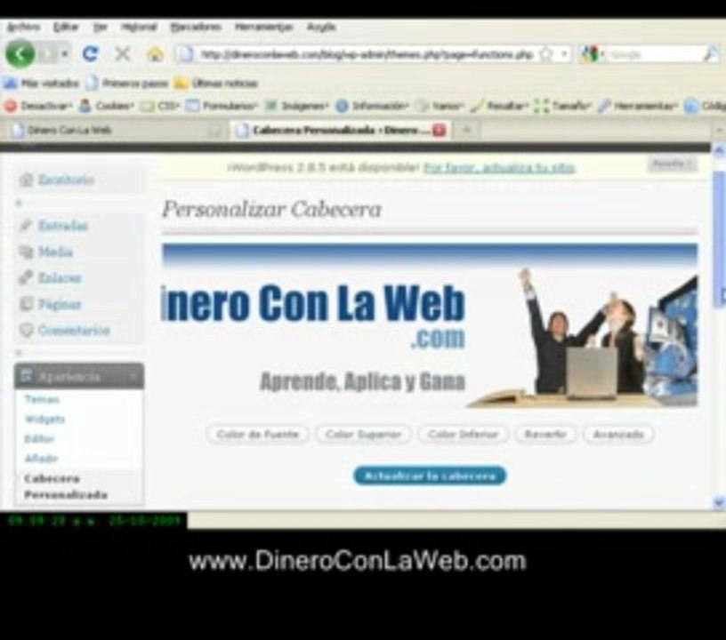 Dinero Con La Web - Modificar cabecera Wordpress
