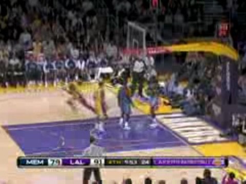 NBA Ron Artest picks off the pass and heaves it half-court t