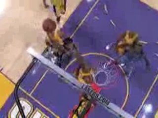NBA Rudy Gay  posterizes D J Mbenga  D.J. Mbenga
