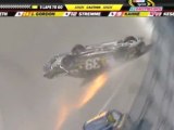 Nascar Sprint Cup Talladega 2009 Massive crash Newman en français (Ab Moteur)