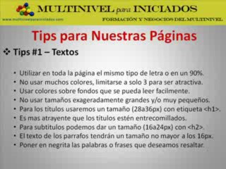 Tips para Nuestras Páginas