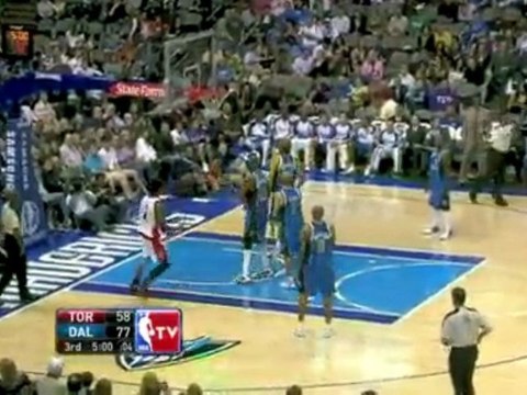 NBA Chris Bosh picks up the foul and continues for the nasty