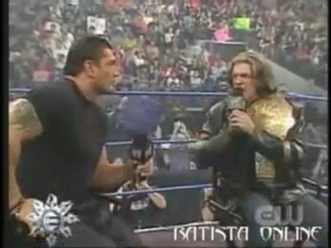 Batista & Edge before their Steel Cage Match