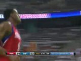 NBA Andre Iguodala takes off through the air for a sweet jam