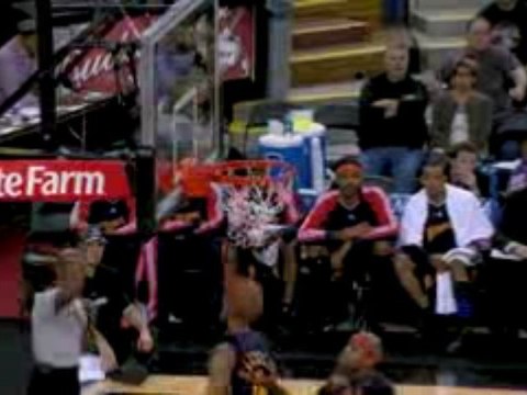 NBA Ime Udoka finds Donte Greene for the hoop and the foul.