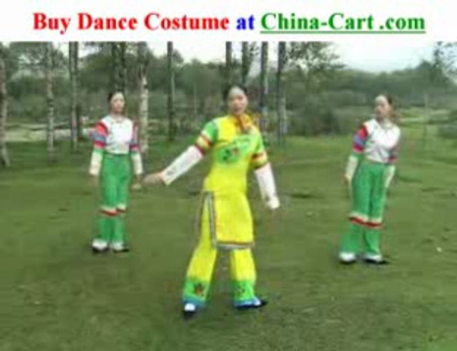 Tuzu folk dance rainbow sleeves traditional minority tu zu