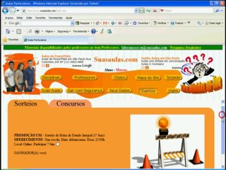 Site de aulas particulares - www.suasaulas.com
