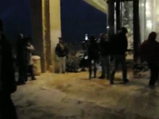 MASSIVE WAVE OF FOAM at the Grande Plage in Biarritz 8.Nov09