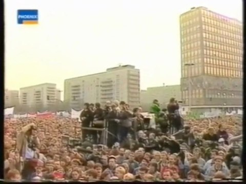 DDR Mass Demonstration & Stasi`s Spy Markus Wolf 4/11/89